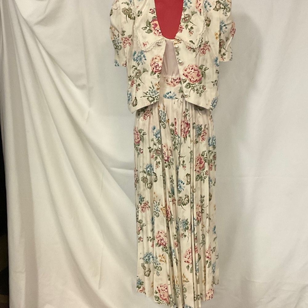 Karin Stevens Floral Maxi Dress with Jacket.